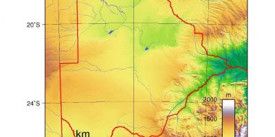 Bản đồ của Botswana vật chất