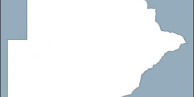 Bản đồ của Botswana phác thảo bản đồ