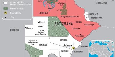 Bản đồ của Botswana sốt rét