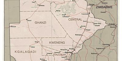 Chi tiết và bản đồ của Botswana